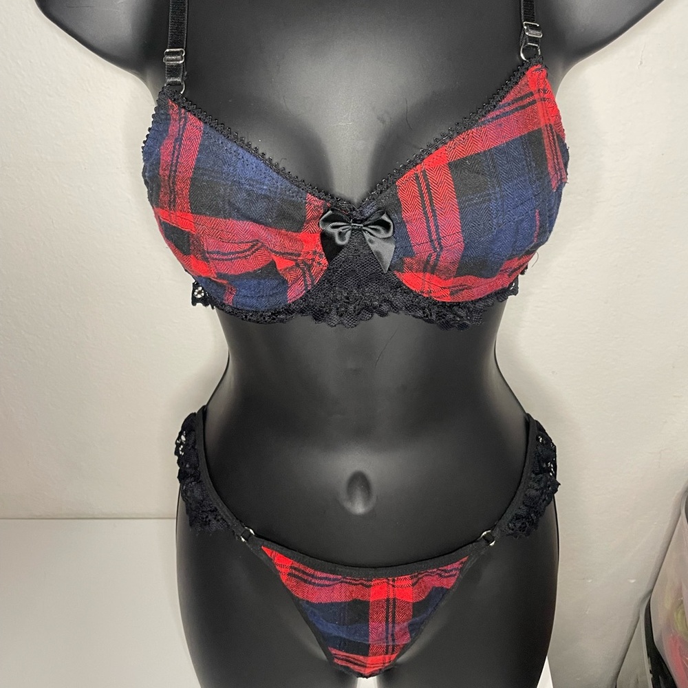 Shein Plaid Lingerie set